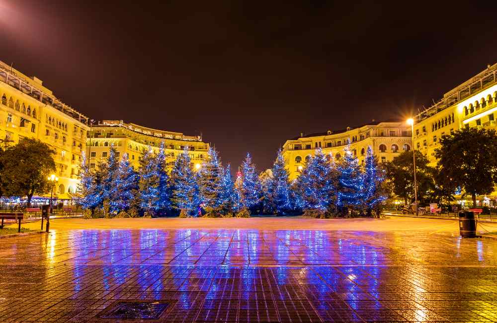 Aristotelous Square Thessaloniki in Winter 1