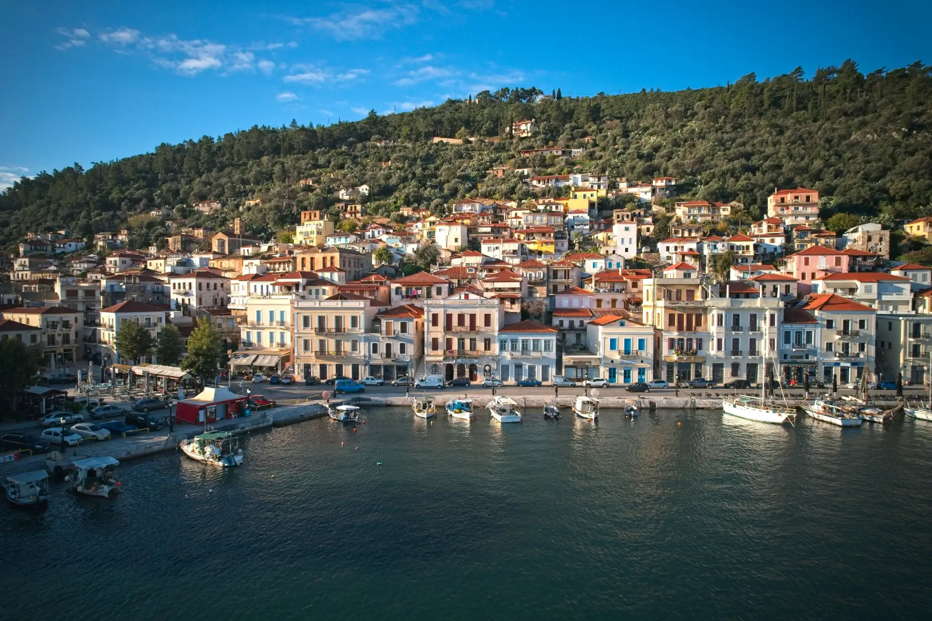 aerial view of Gytheio in Peloponese 