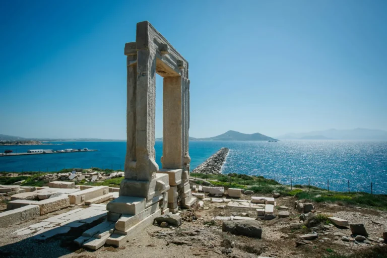 view of portara in naxos
