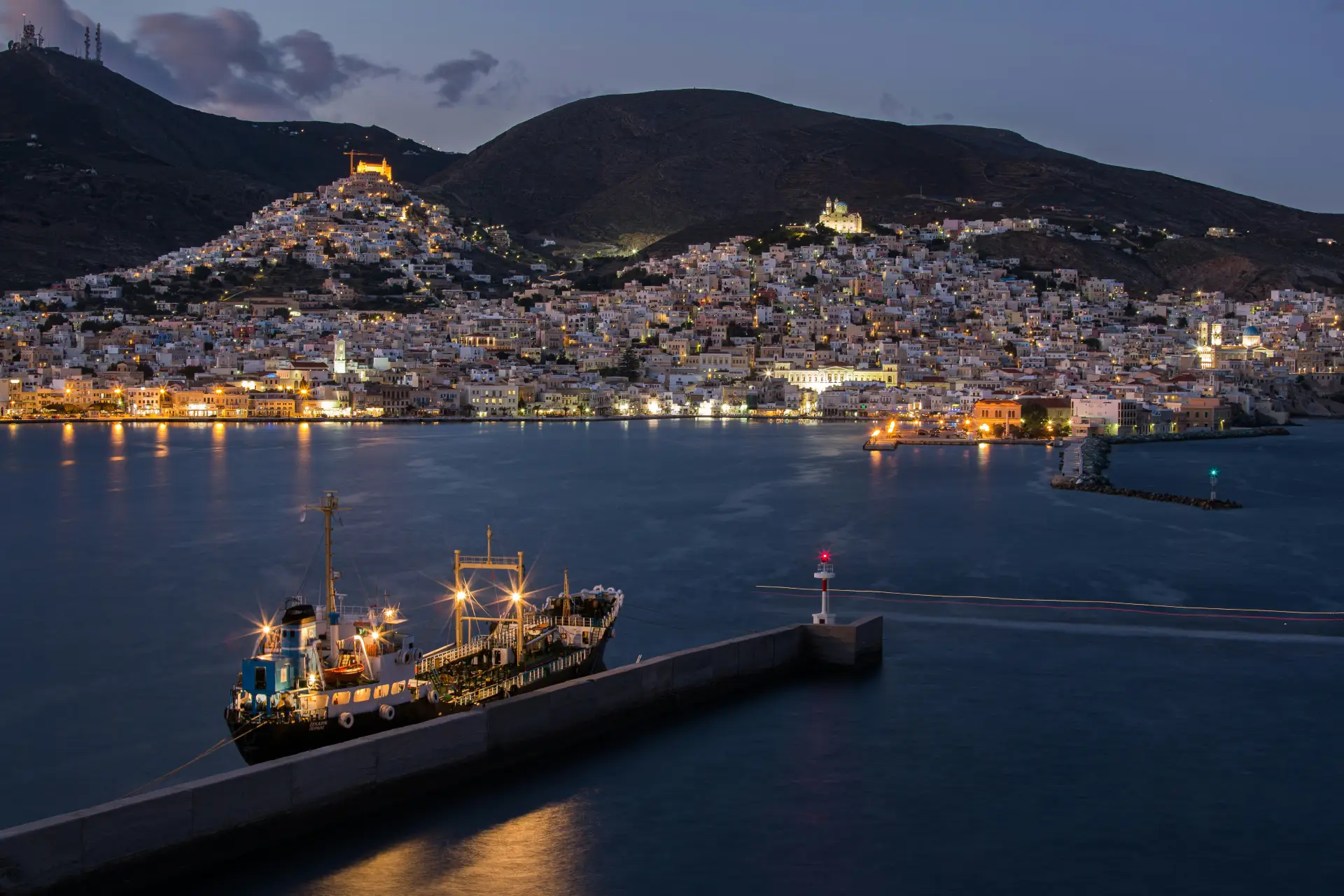 Greece in Winter: What Stays Open and Where Should You Go? 3 view of chora from the port of syros